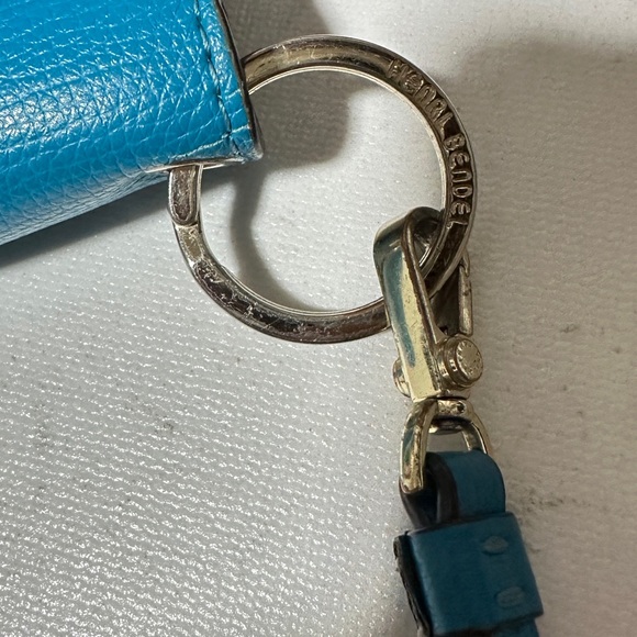 Henri Bendel Blue Wristlet Wallet with lipstick slot - Picture 5 of 10